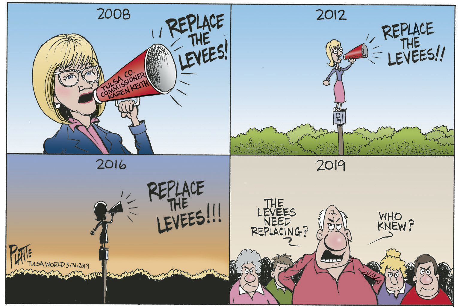 Bruce Plante Cartoon: The Levees